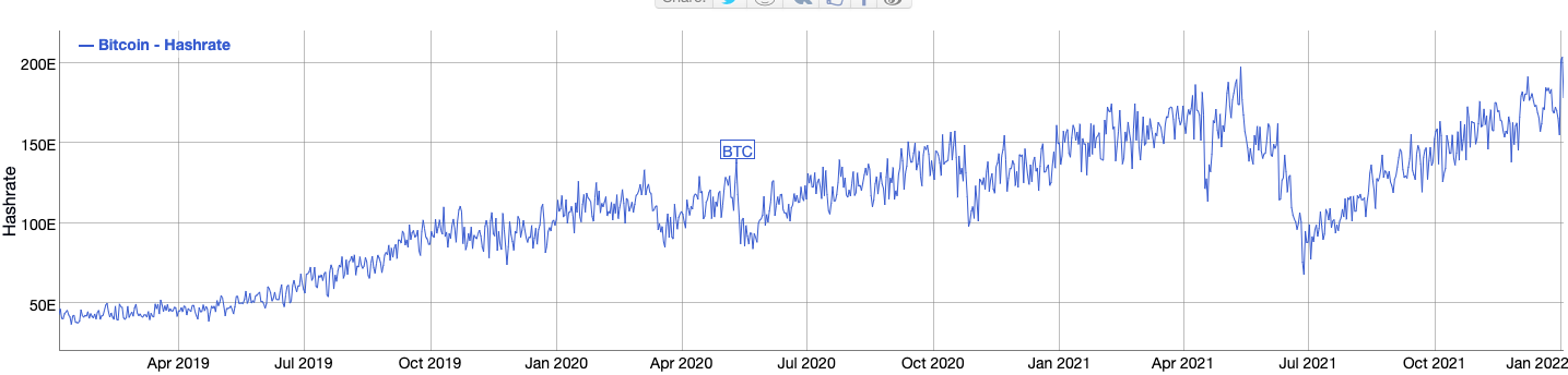 BTC hashrate